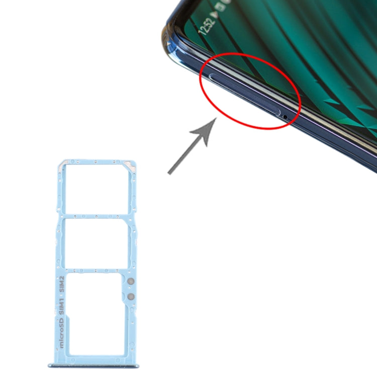 Bandeja de Tarjeta SIM + Bandeja de Tarjeta Micro SD para Samsung Galaxy A51 / A515 (Azul)