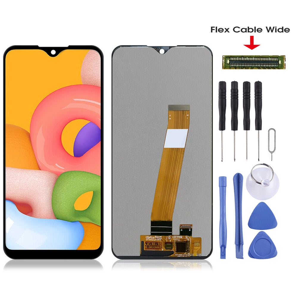 LCD Screen + Touch Digitizer TFT (Flex Width) Samsung Galaxy A01 Black