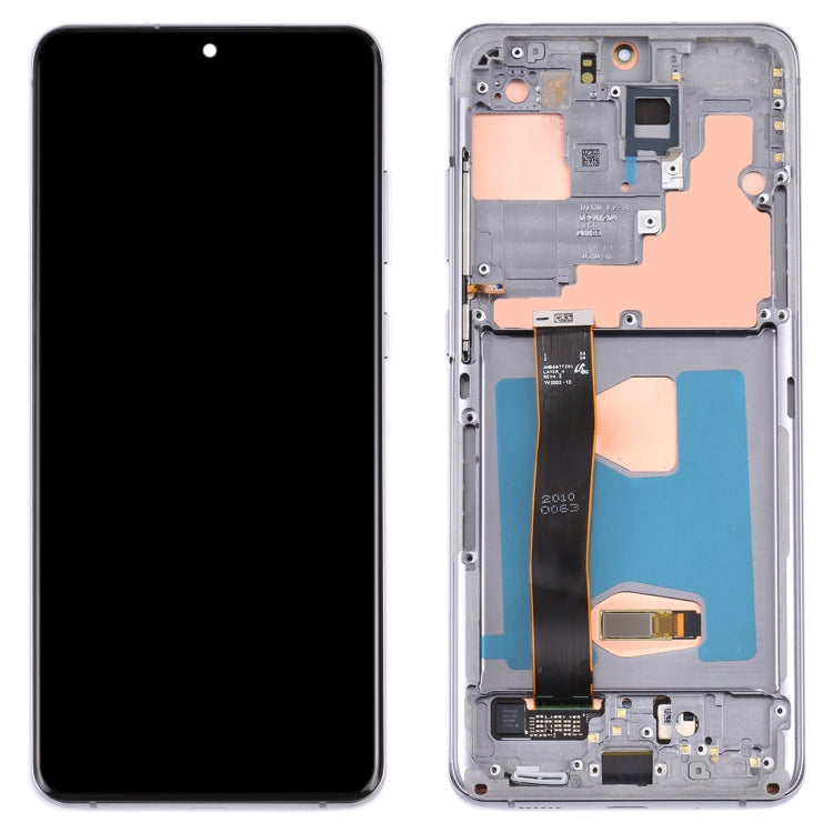 Original LCD Screen and Touch Digitizer with Frame for Samsung Galaxy S20 Ultra / S20 Ultra 5G (Grey)