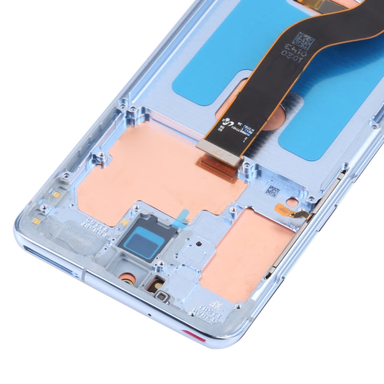 Ecran LCD d'Origine et Numériseur Tactile avec Cadre pour Samsung Galaxy S20+ 5G SM-G986B / G985 (Bleu)