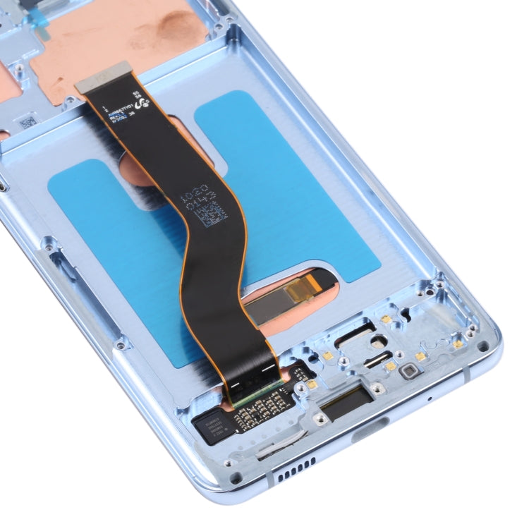 Ecran LCD d'Origine et Numériseur Tactile avec Cadre pour Samsung Galaxy S20+ 5G SM-G986B / G985 (Bleu)