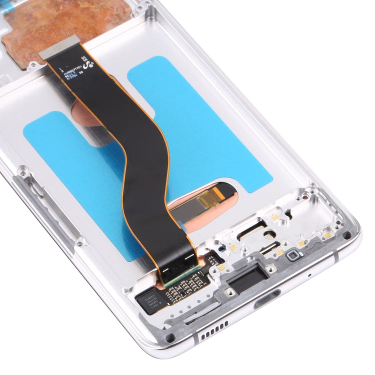 Ecran LCD d'Origine et Numériseur Tactile avec Cadre pour Samsung Galaxy S20+ 5G SM-G986B / G985 (Argent)