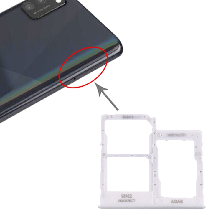 Bandeja de Tarjeta SIM + Bandeja de Tarjeta Micro SD para Samsung Galaxy A41 / A415 (Blanco)