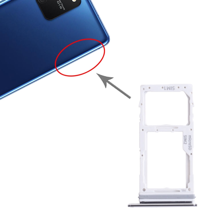 SIM Card Holder SIM Card Tray / Micro SD Card Tray for Samsung Galaxy S10 Lite SM-G770 (Black)