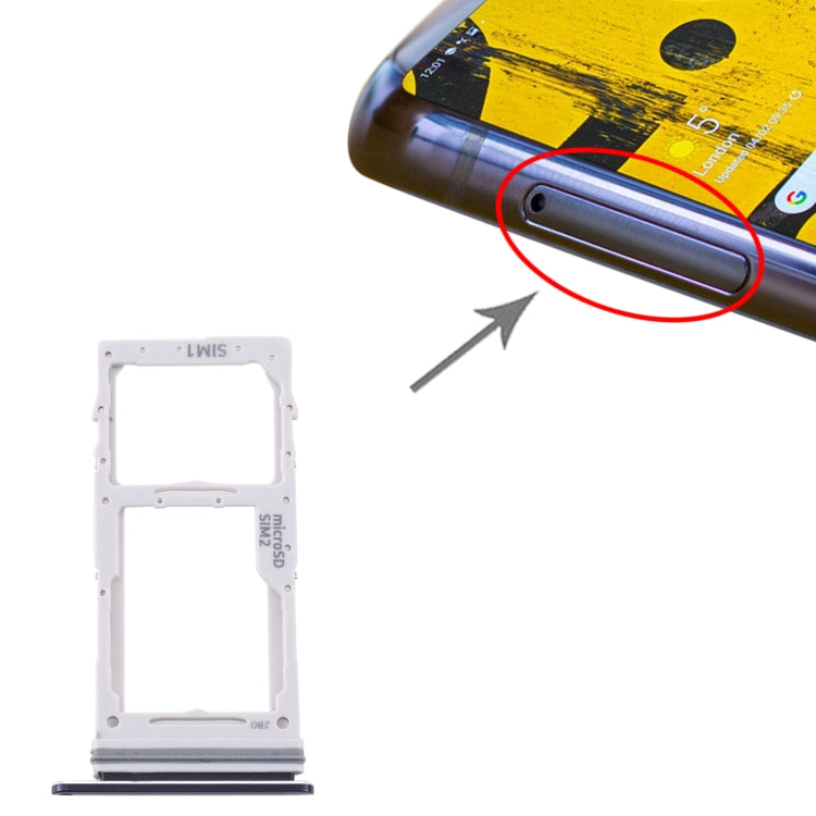 SIM Card Tray / Micro SD Card Tray for Samsung Galaxy Note 10 Lite SM-N770 (Black)