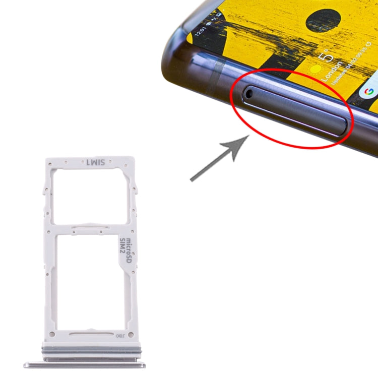 SIM Card Tray / Micro SD Card Tray for Samsung Galaxy Note 10 Lite SM-N770 (Silver)