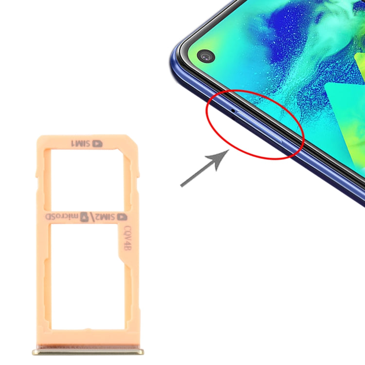 SIM Card Tray / Micro SD Card Tray for Samsung Galaxy M40 SM-M405 (Orange)