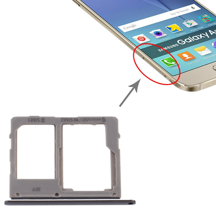 SIM Card Tray / Micro SD Card Tray for Samsung Galaxy A8 StarˆA9 Star? SM-G8850 (Black)