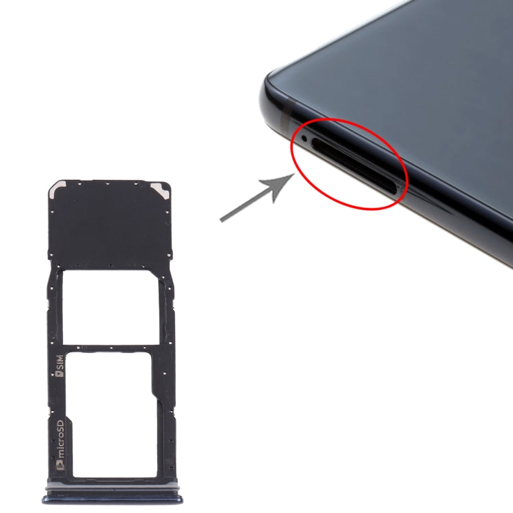 Plateau de carte SIM + plateau de carte Micro SD pour Samsung Galaxy A9 (2018) SM-A920 (Noir)