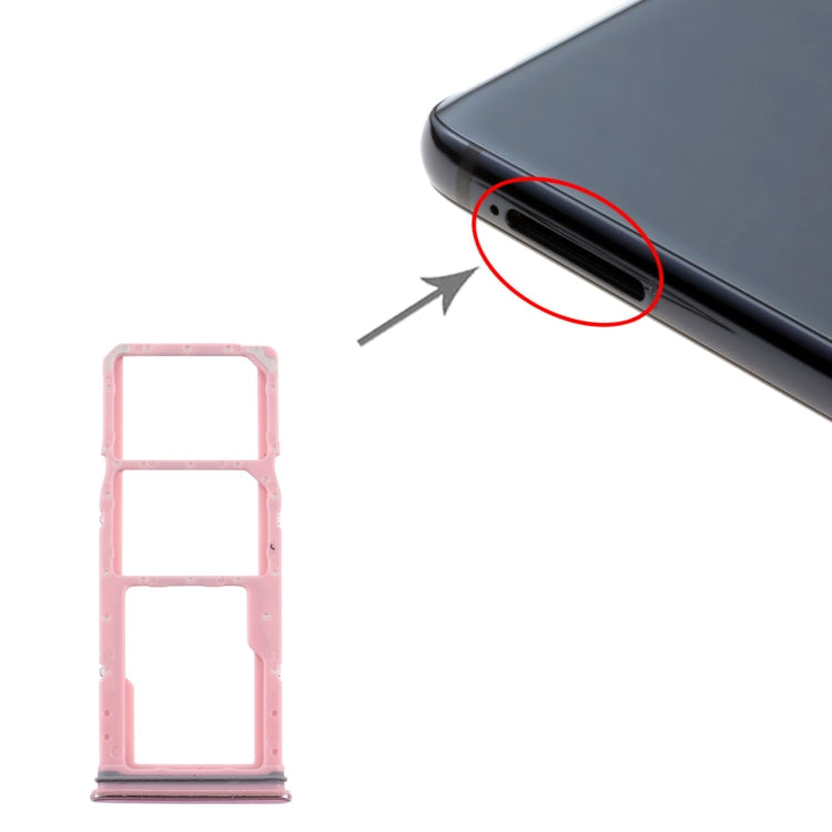 Bandeja de Tarjeta SIM + Bandeja de Tarjeta Micro SD para Samsung Galaxy A9 (2018) SM-A920 (Rosa)