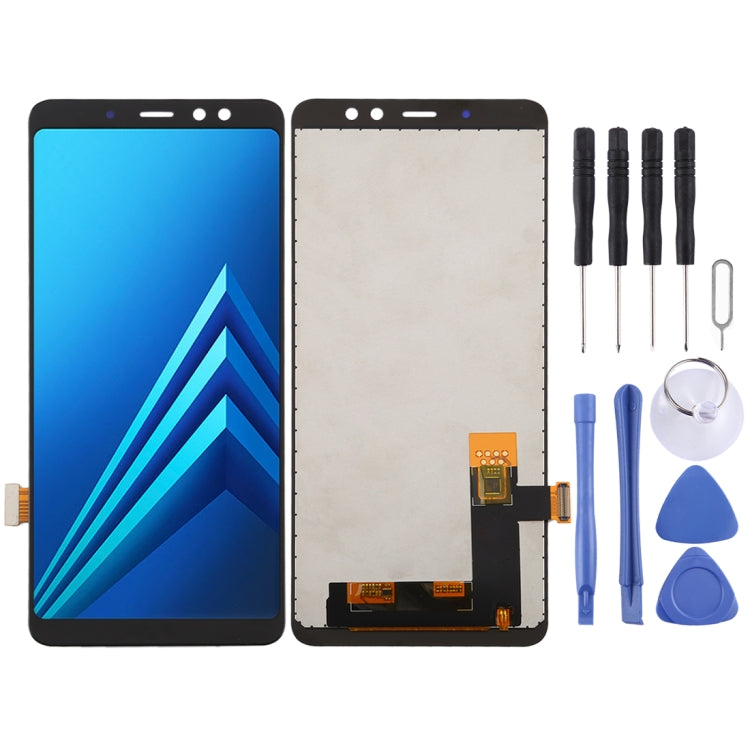 Versión TFT Pantalla LCD y Táctil Digitalizador (media Pantalla) para Samsung Galaxy A8 + (2018) A730F A730F / DS (Negro)
