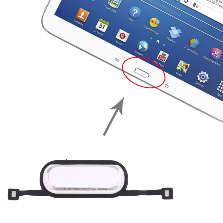 Tecla de Inicio para Samsung Galaxy Tab 3 10.1 SM-P5200 / P5210 (Blanco)