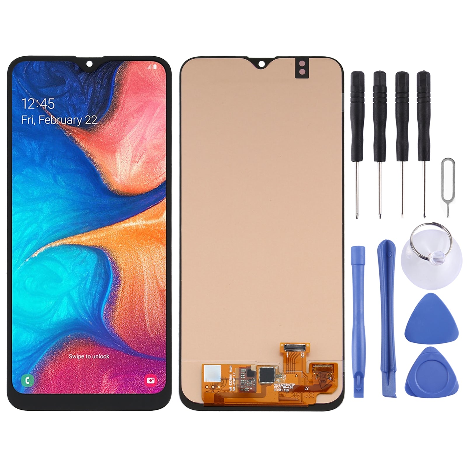 Ecran LCD + Numériseur Tactile (Version Oled) Samsung Galaxy A20 A205