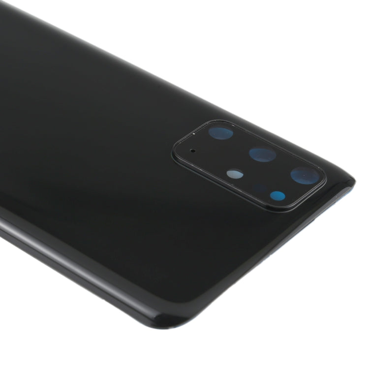 Coque arrière de batterie avec cache d'objectif d'appareil photo pour Samsung Galaxy S20+ (noir)