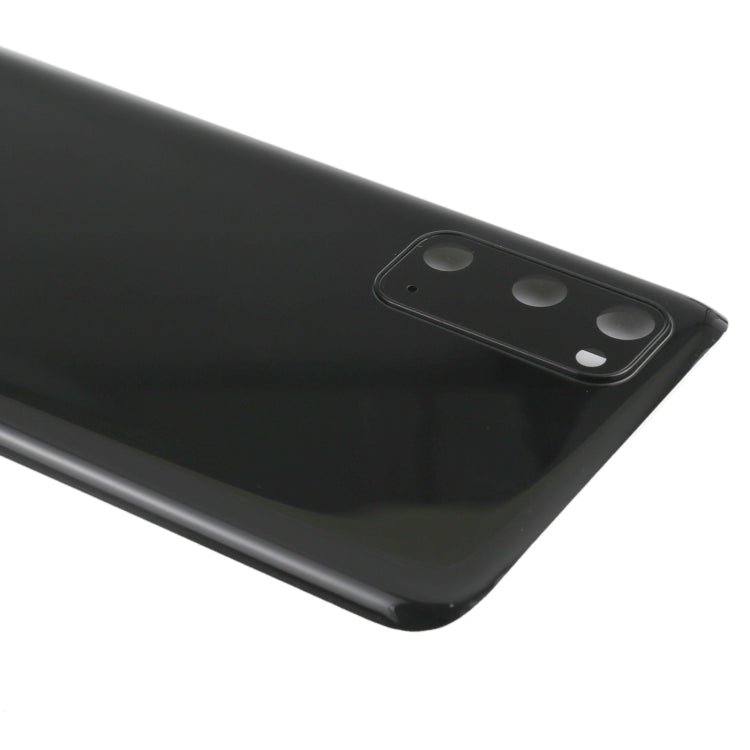Coque arrière de batterie avec cache d'objectif d'appareil photo pour Samsung Galaxy S20 (noir)