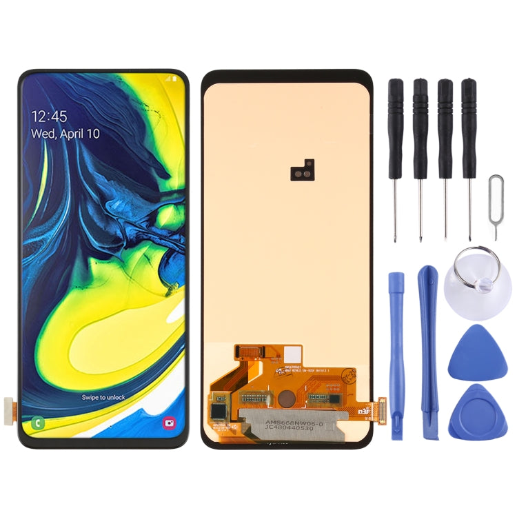 Écran LCD en matériau OLED et ensemble complet de numériseur pour Samsung Galaxy A80 SM-A805 (6,39 pouces)