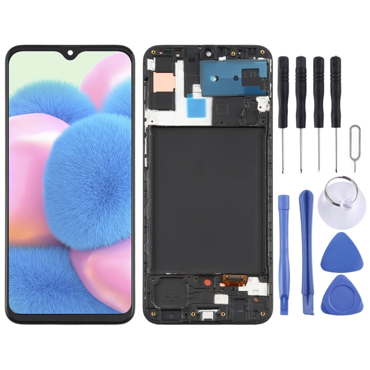 Original Super AMOLED LCD screen and digitizer with frame for Samsung Galaxy A30S