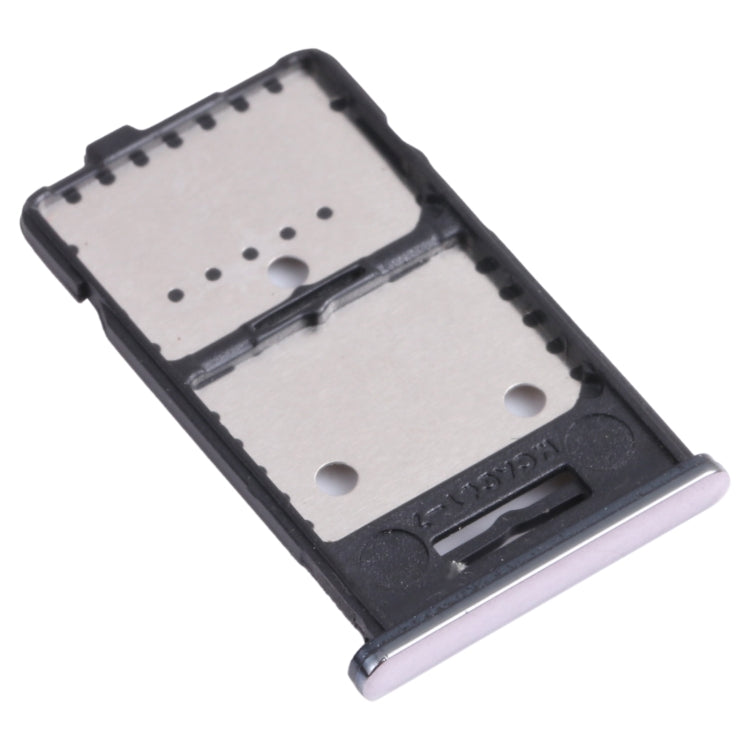SIM Card Holder SIM Card Tray + Micro SD Card Tray for Samsung Galaxy M31S SM-M317 (Silver)