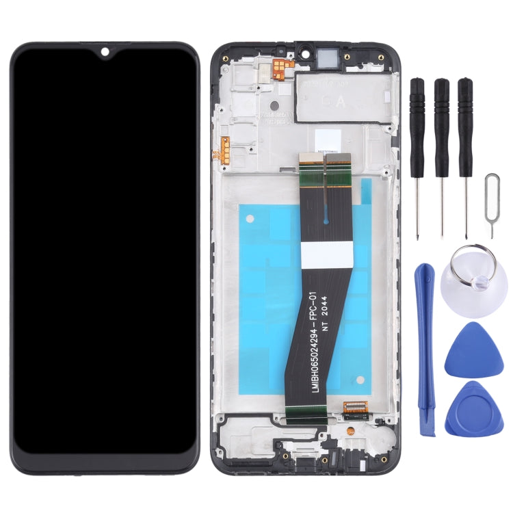 Ecran LCD d'origine et Numériseur Tactile avec cadre pour Samsung Galaxy A02S SM-A025F (version GA)