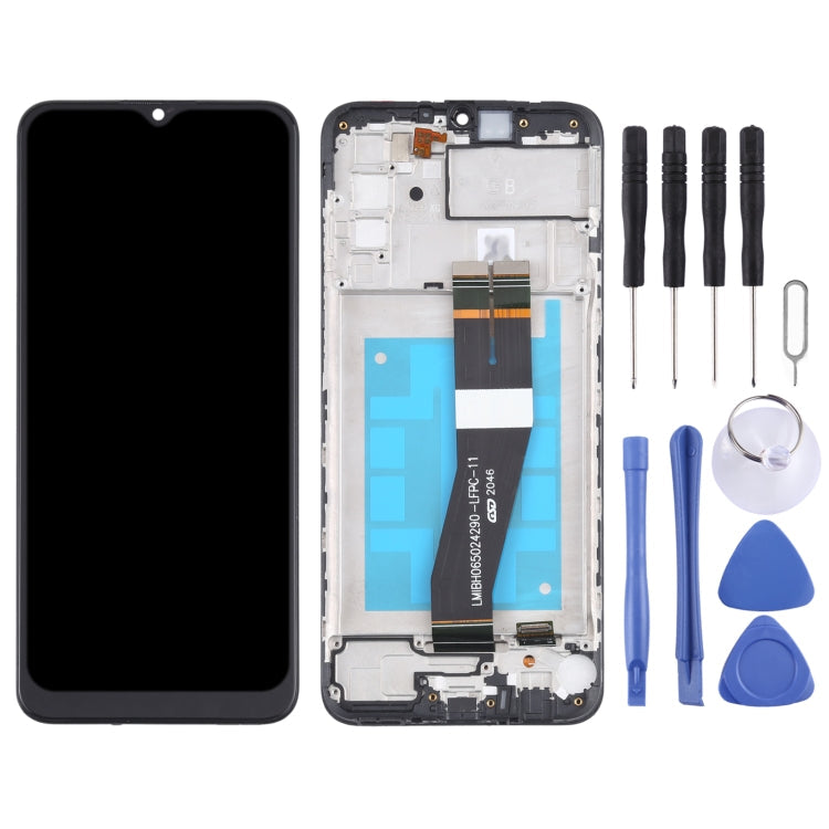 Original LCD Screen and Touch Digitizer with Frame for Samsung Galaxy A02S SM-A025F (GB Version)