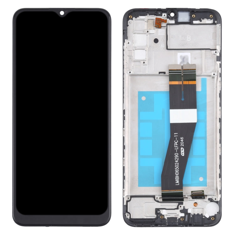 Original LCD Screen and Touch Digitizer with Frame for Samsung Galaxy A02S SM-A025F (GB Version)