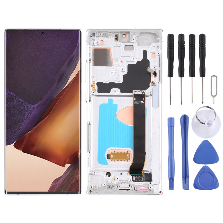 LCD Screen and Touch Digitizer with Frame for Samsung Galaxy Note 20 Ultra SM-N986 5G Version (Silver)