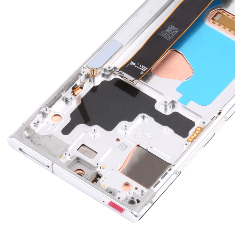 Pantalla LCD y Táctil Digitalizador con marco para Samsung Galaxy Note 20 Ultra SM-N986 versión 5G (plata)