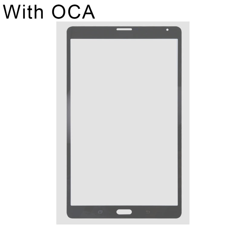 Vitre d'écran extérieure avec adhésif OCA pour Samsung Galaxy Tab S 8.4 LTE / T705 (Noir)