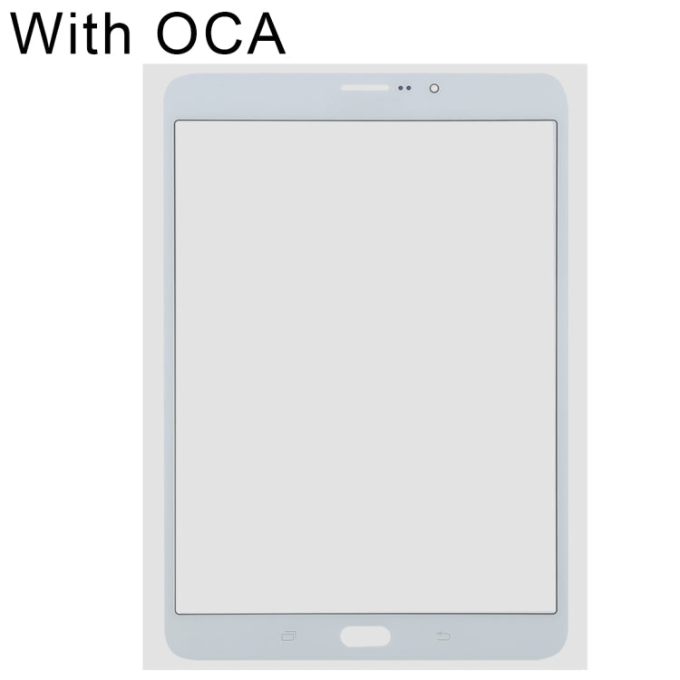 Vitre d'écran extérieure avec adhésif OCA pour Samsung Galaxy Tab S2 8.0 LTE / T719 (Blanc)