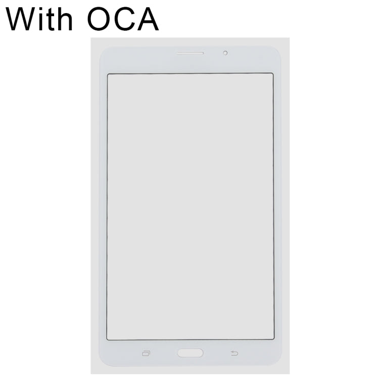 Vitre d'écran extérieure avec adhésif OCA pour Samsung Galaxy Tab A 7.0 LTE (2016) / T285 (Blanc)