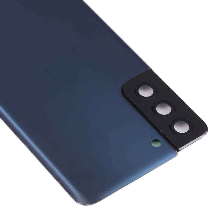 Coque arrière de batterie avec cache d'objectif d'appareil photo pour Samsung Galaxy S21+ 5G (Bleu)