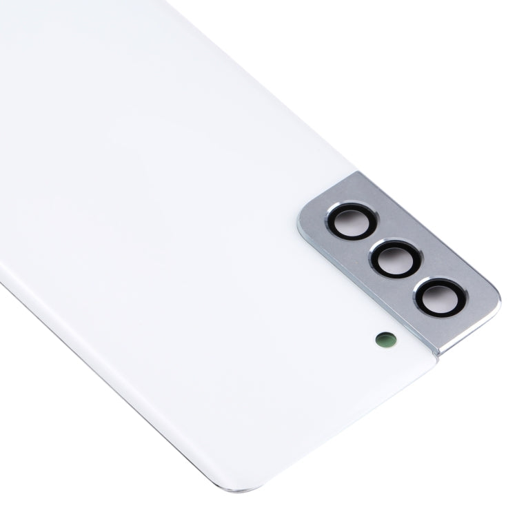 Coque arrière de batterie avec cache d'objectif d'appareil photo pour Samsung Galaxy S21+ 5G (Blanc)