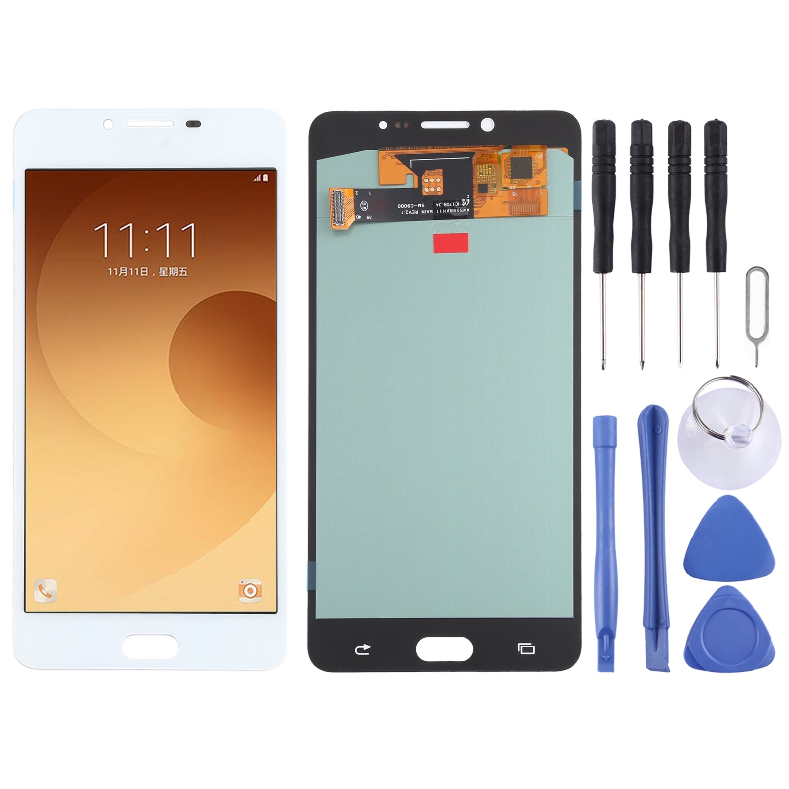 LCD Screen + Touch Digitizer Oled Samsung Galaxy C9 Pro C9000 C900 White