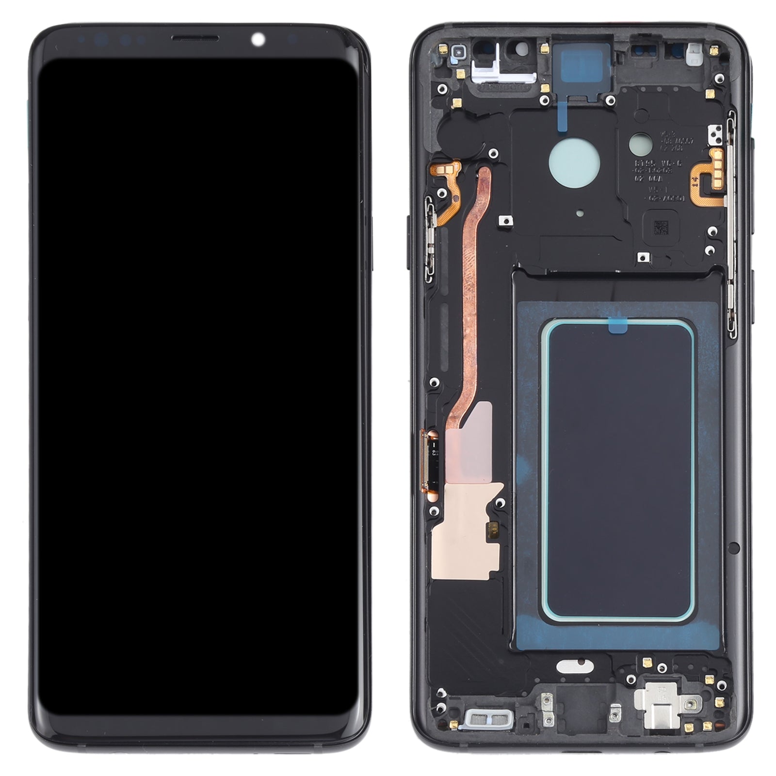 Ecran Complet LCD + Tactile + Châssis Oled Samsung Galaxy S9+ G965 Noir