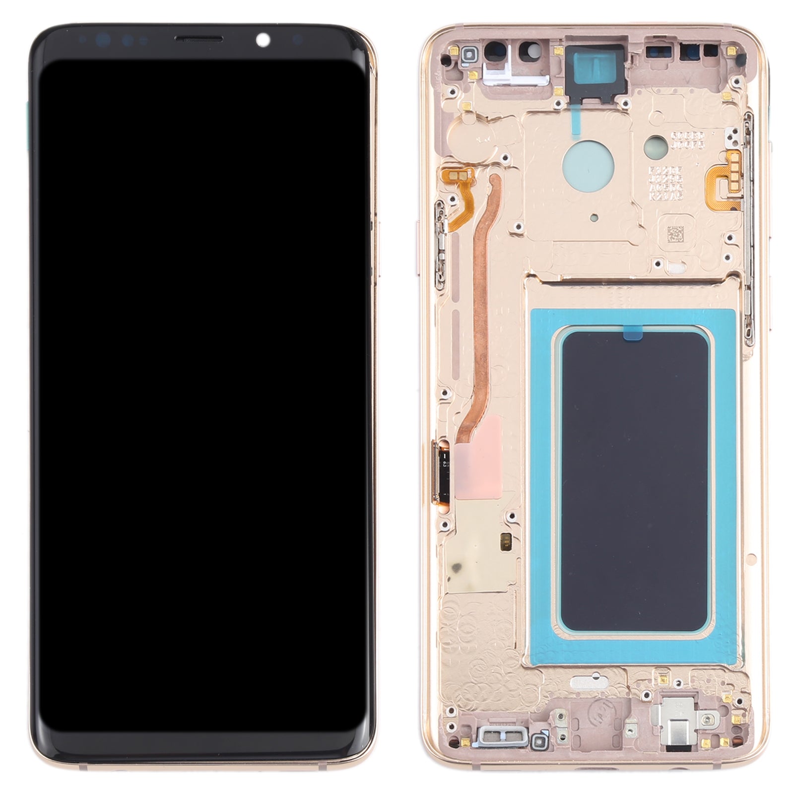 Ecran complet LCD + Tactile + Châssis Oled Samsung Galaxy S9+ G965 Or