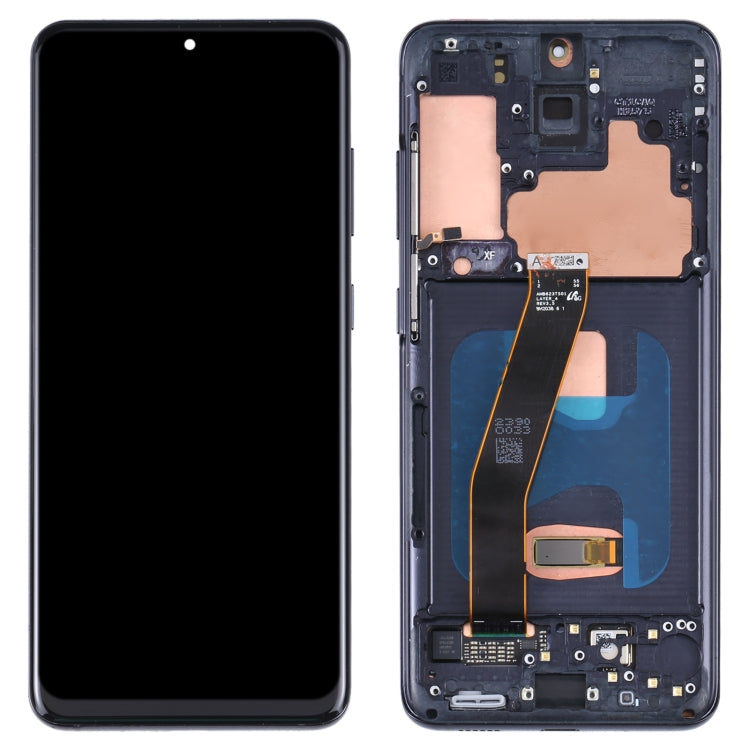 Ecran LCD d'Origine et Numériseur Tactile avec Cadre pour Samsung Galaxy S20 5G SM-G981B (Noir)