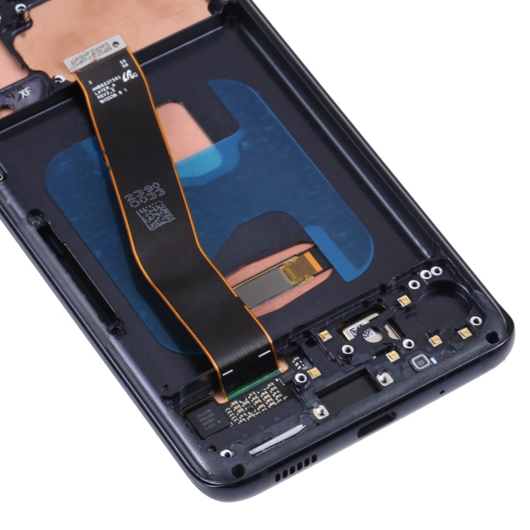 Ecran LCD d'Origine et Numériseur Tactile avec Cadre pour Samsung Galaxy S20 5G SM-G981B (Noir)