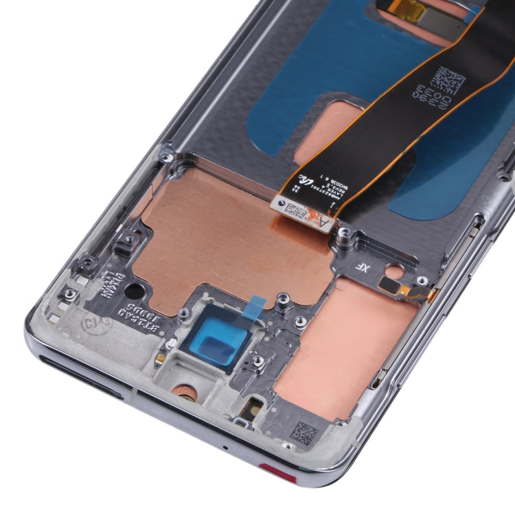 Pantalla LCD Original y Táctil Digitalizador con Marco para Samsung Galaxy S20 5G SM-G981B (Plata)