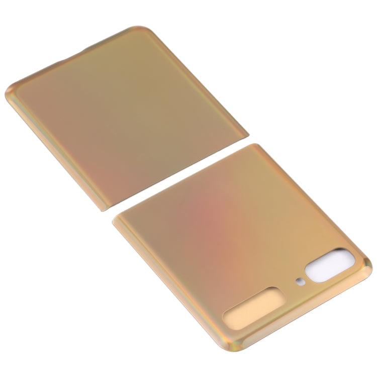 Tapa Trasera de la Batería de vidrio para Samsung Galaxy Z Flip 4G SM-F700 (Oro)
