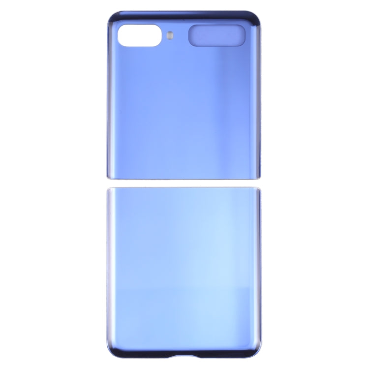 Glass Battery Back Cover for Samsung Galaxy Z Flip 4G SM-F700 (Blue)