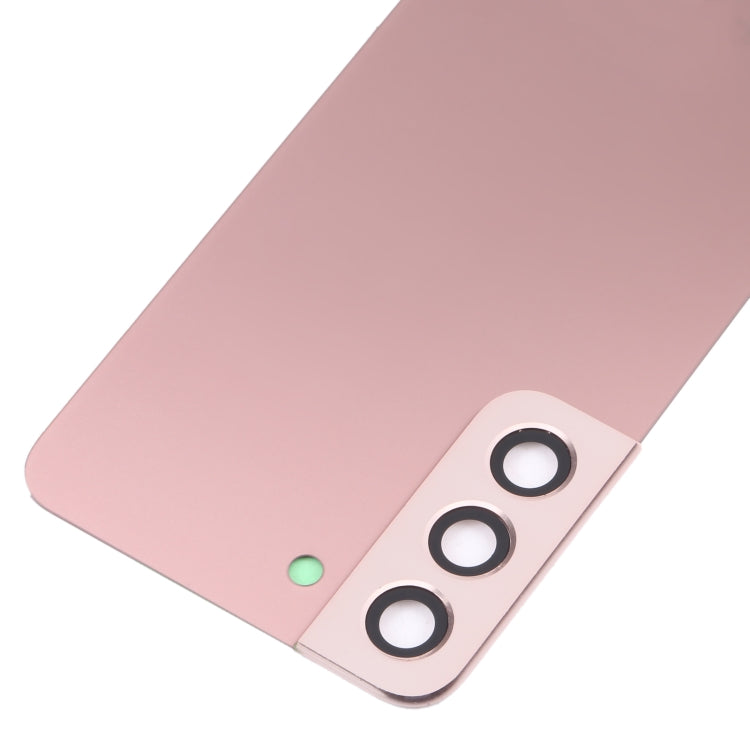 Couvercle arrière de batterie avec couvercle d'objectif d'appareil photo pour Samsung Galaxy S22 5G SM-S901B (Rose)
