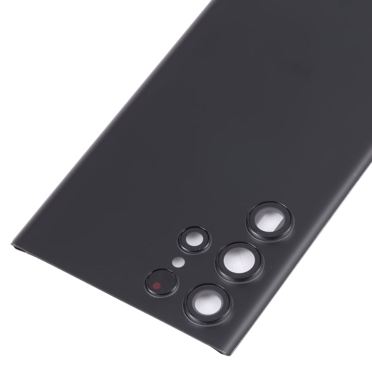 Couvercle arrière de batterie avec couvercle d'objectif d'appareil photo pour Samsung Galaxy S22 Ultra 5G SM-S908B (Noir)