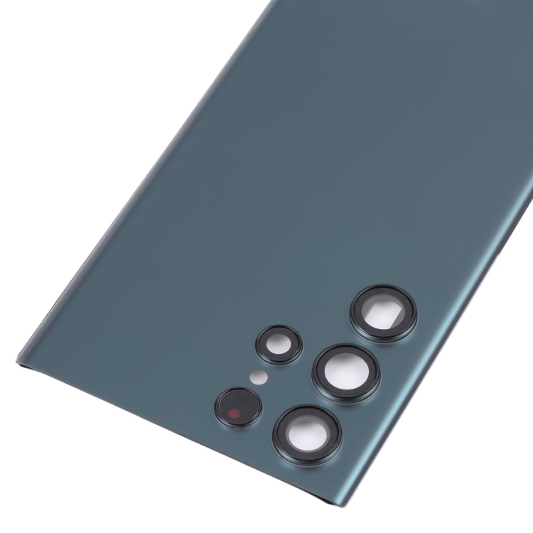 Coque arrière de batterie avec cache d'objectif d'appareil photo pour Samsung Galaxy S22 Ultra 5G SM-S908B (vert)