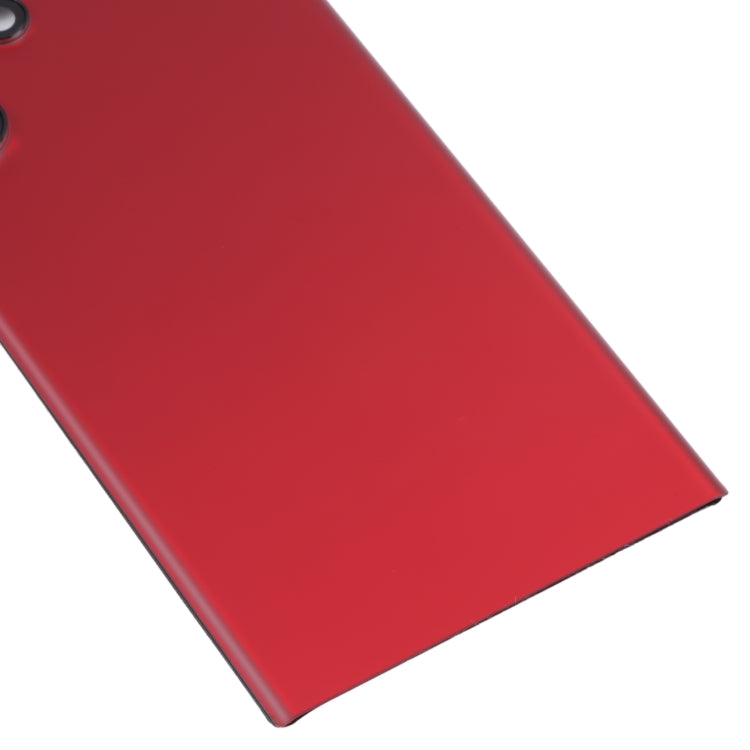 Coque arrière de batterie avec cache d'objectif d'appareil photo pour Samsung Galaxy S22 Ultra 5G SM-S908B (rouge)