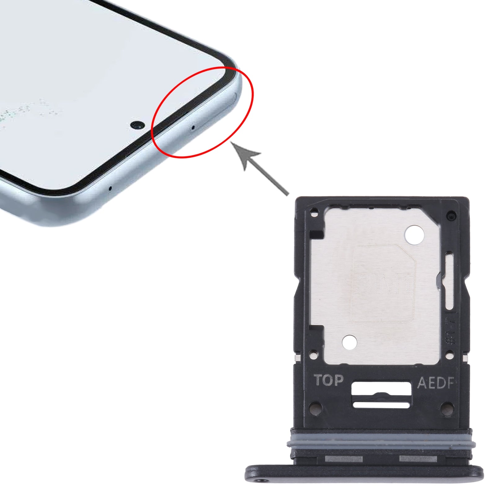SIM / Micro SD Holder Tray Samsung Galaxy A54 A546 Black