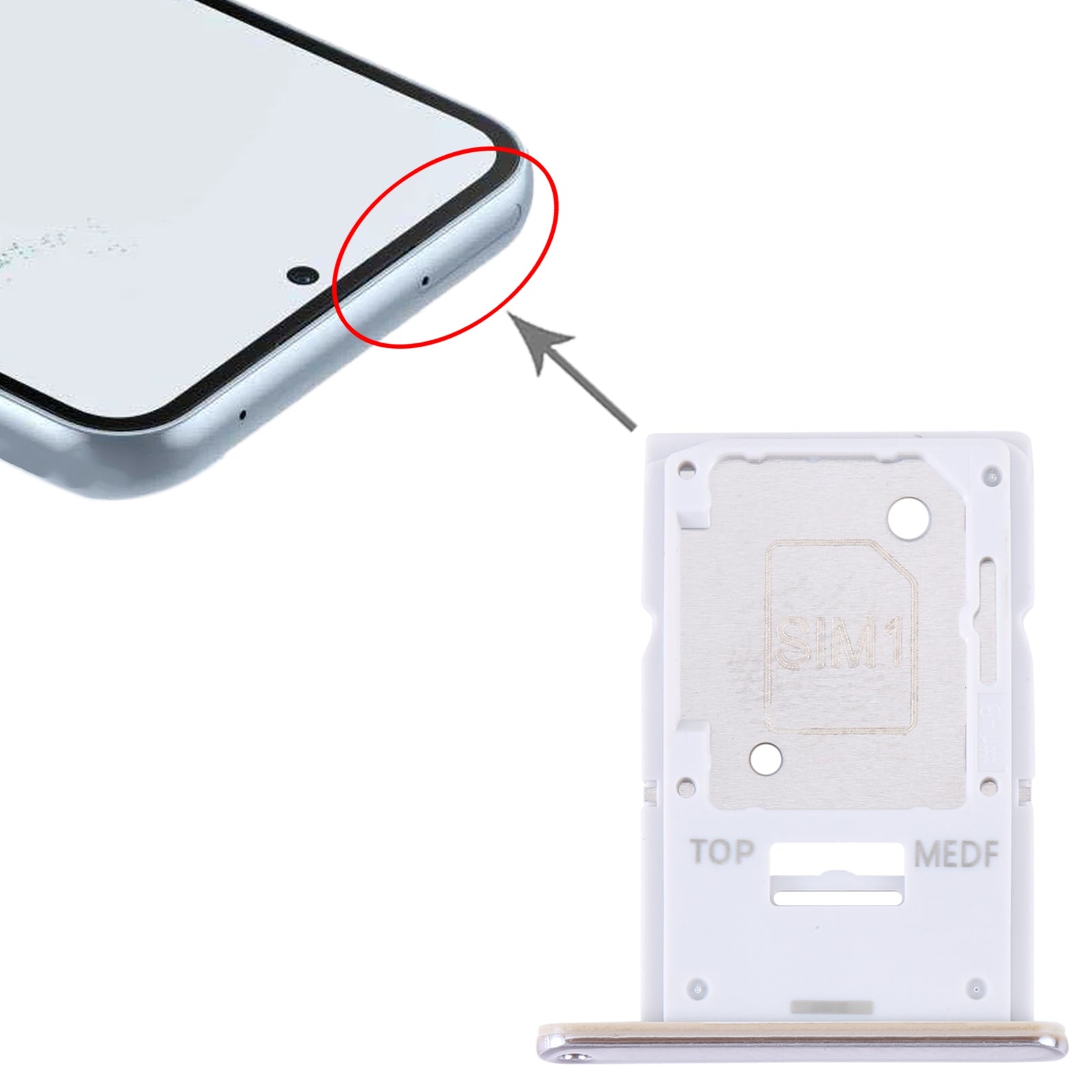 Tiroir SIM / Micro SD pour Samsung Galaxy A54 A546 Or