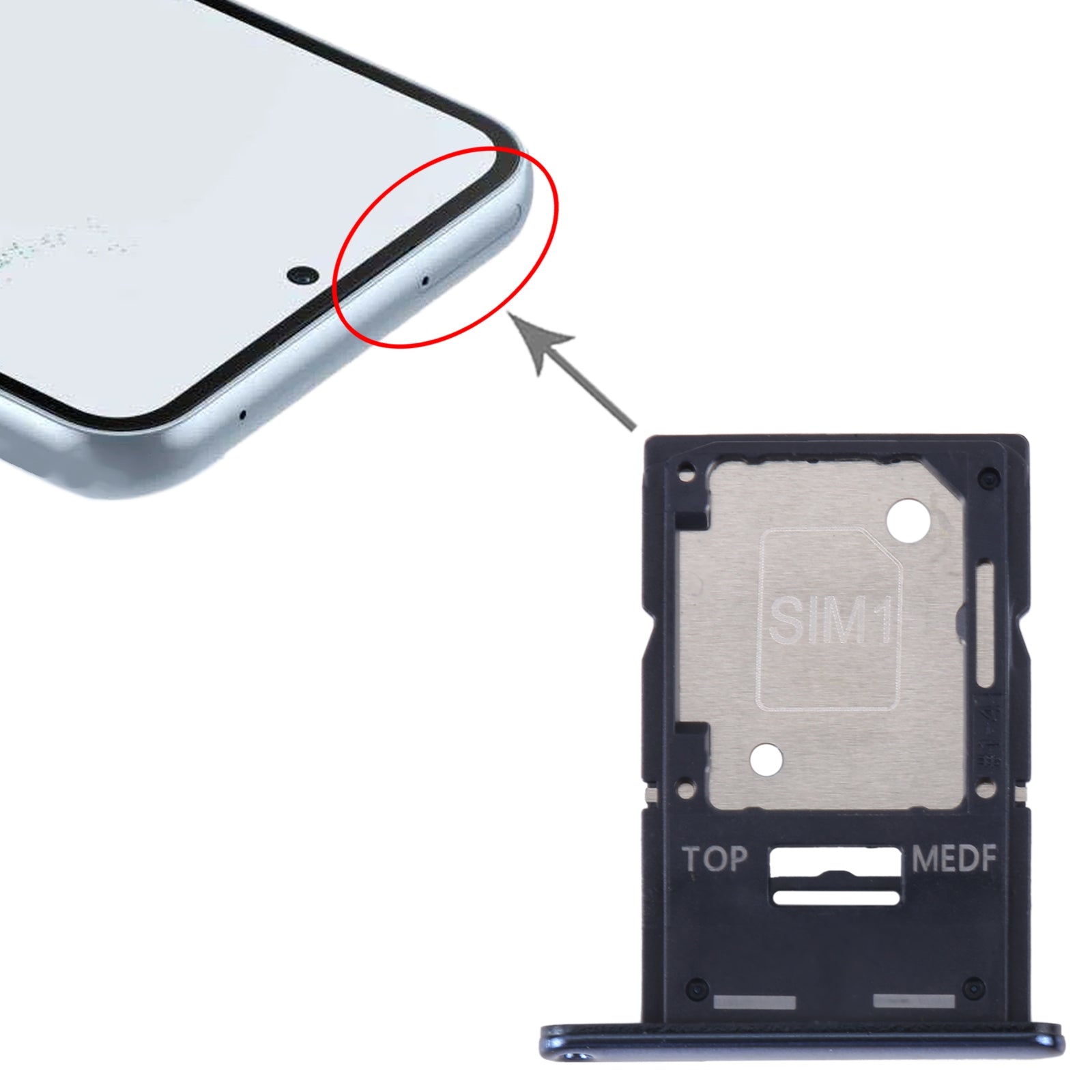 Tiroir Support SIM / Micro SD Samsung Galaxy A54 A546 Bleu