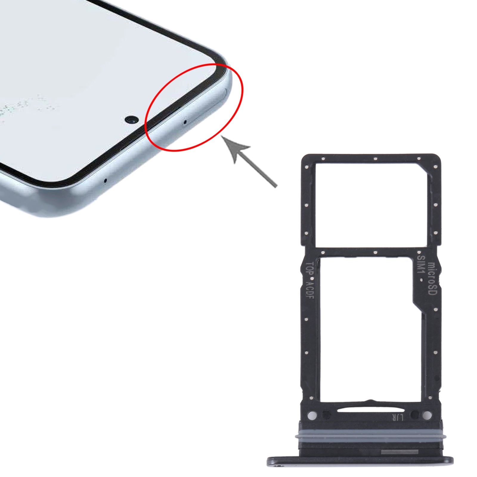 SIM / Micro SD Holder Tray Samsung Galaxy A34 A346 Black