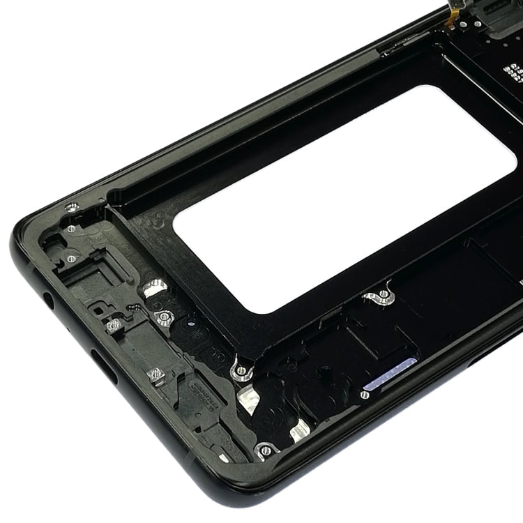Placa de Marco LCD de Carcasa Frontal para Samsung Galaxy A8 + (2018) A730F A730F / DS (Negro)