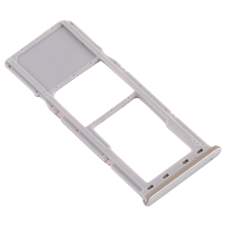 SIM Card Tray + Micro SD Card Tray for Samsung Galaxy A70 (Silver)